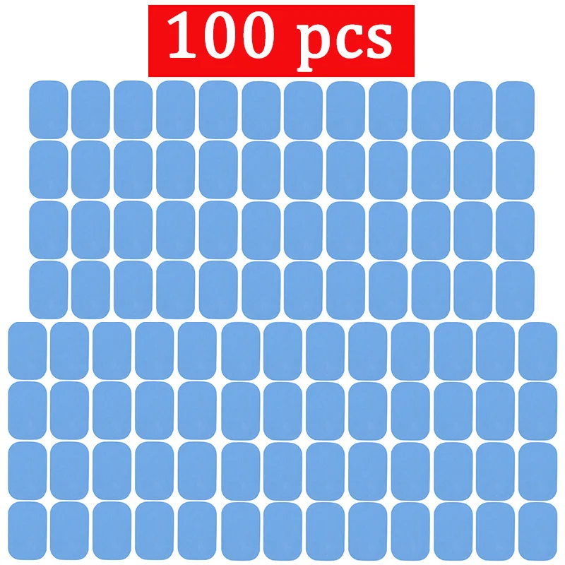 100 шт. Сменные гелевые подушечки для EMS, тренажер для похудения, тонизирующий пояс для брюшной полости, сменные гелиевые пластинки для массажа тела для здоровья, Care37