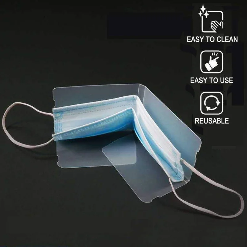 10 Pcs Portable Face Masks Storage Clip Disposable Organizer Mask Folder | Дом и сад