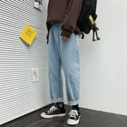 Мужские моющиеся джинсы, повседневные свободные байкерские брюки, 4 цвета, с накладными карманами, 2020, M-4XL