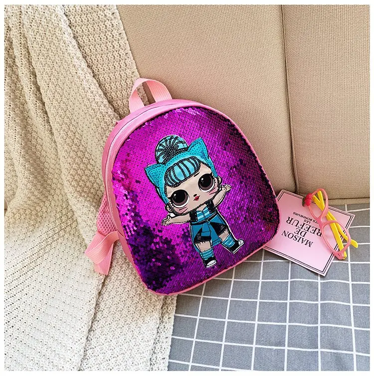 Cute Children's Sequin Backpack Bags 3-6 Years Lovely Kindergarten Kids School Bag Fashion Cartoon Baby Girls Handbags Knapsack