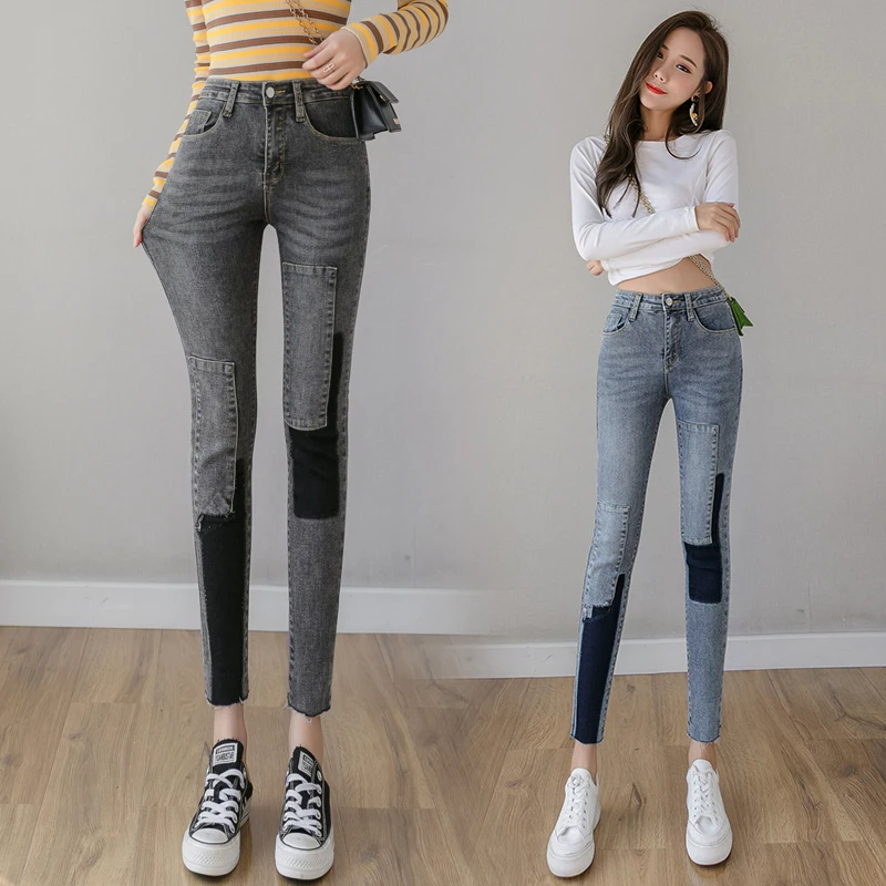 

Woman Skinny Jeans High Waist Clothes Blue Denim Clothing Streetwear Vintage Quality 2020 stretch Fashion Harajuku Sale Items