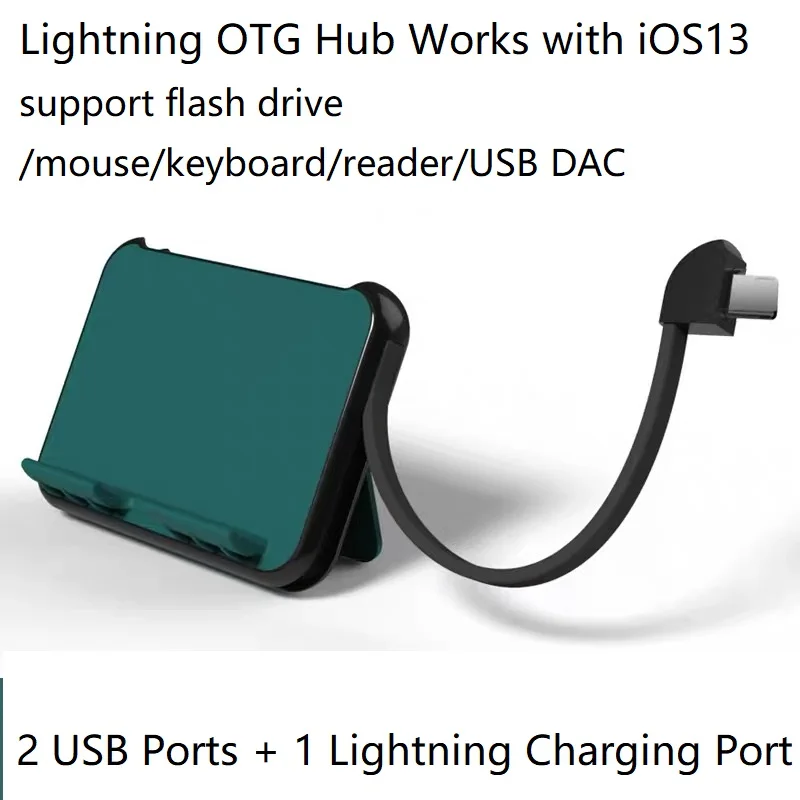 Адаптер Meenova Lightning Hub для iPhone iPad,2 порта USB + зарядный порт Lightning, кабель iOS13 OTG, флэш-накопитель, мышь, клавиатура