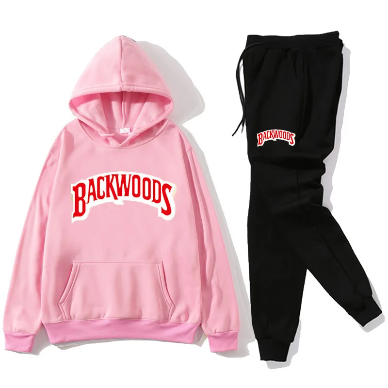 

2020 New Men Hoodies Sweatshirts Sets Autumn Plus Fleece Fashion Sportswear Male Hoody BACKWOODS Printed Costume