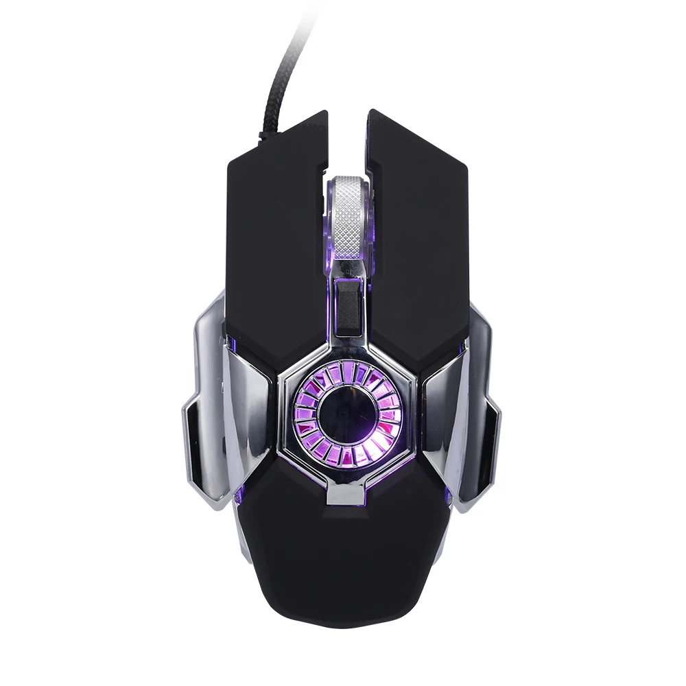 Игровая мышь G22 с механическим охлаждением регулируемая 6400DPI RGB эффект освещения