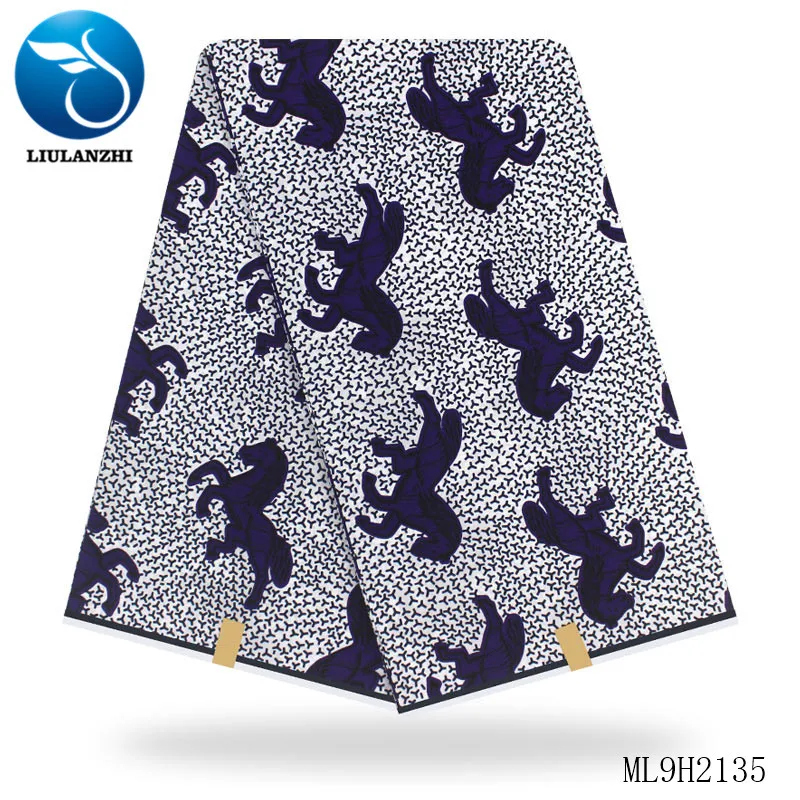 ML9H2135 LIULANZHI Анкара ткань Африканский воск хлопок Нигерия воск ткань для одежды 6 ярдов/лот ML9H1664-1675 - Цвет: ML9H2135