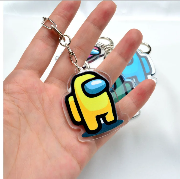 Новые популярные игры среди нас брелок акриловые красочные подарочные брелки