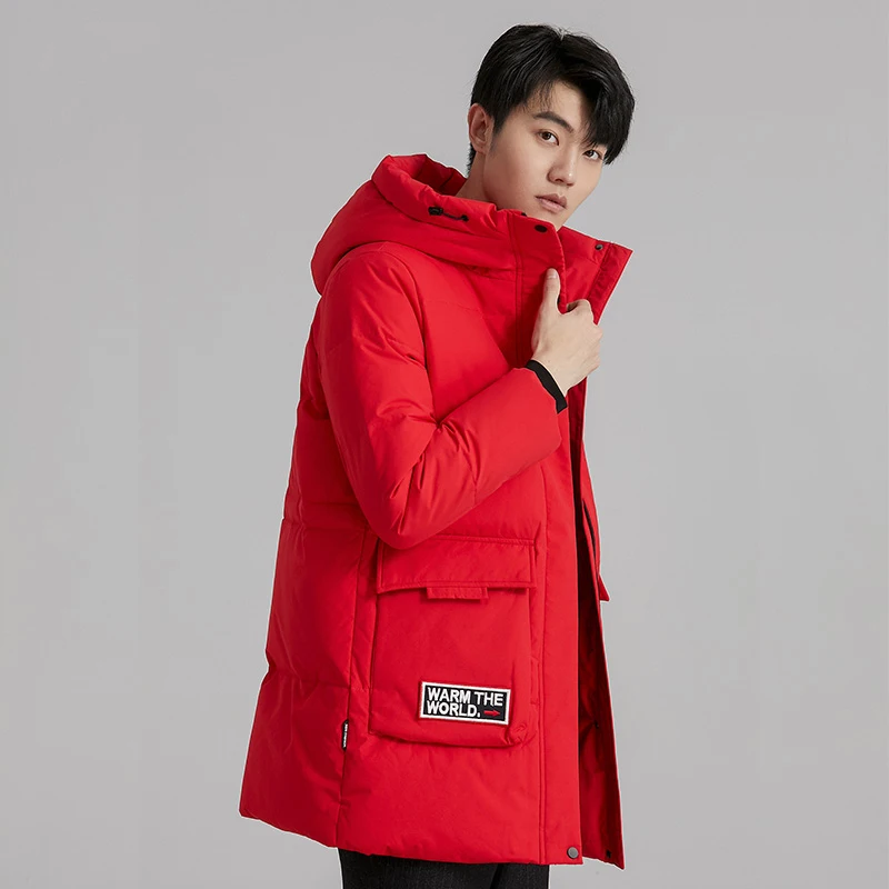 

Tooling down jacket women mid-length couple 2020 new outdoor extreme cold down warmth thick coat to overcome