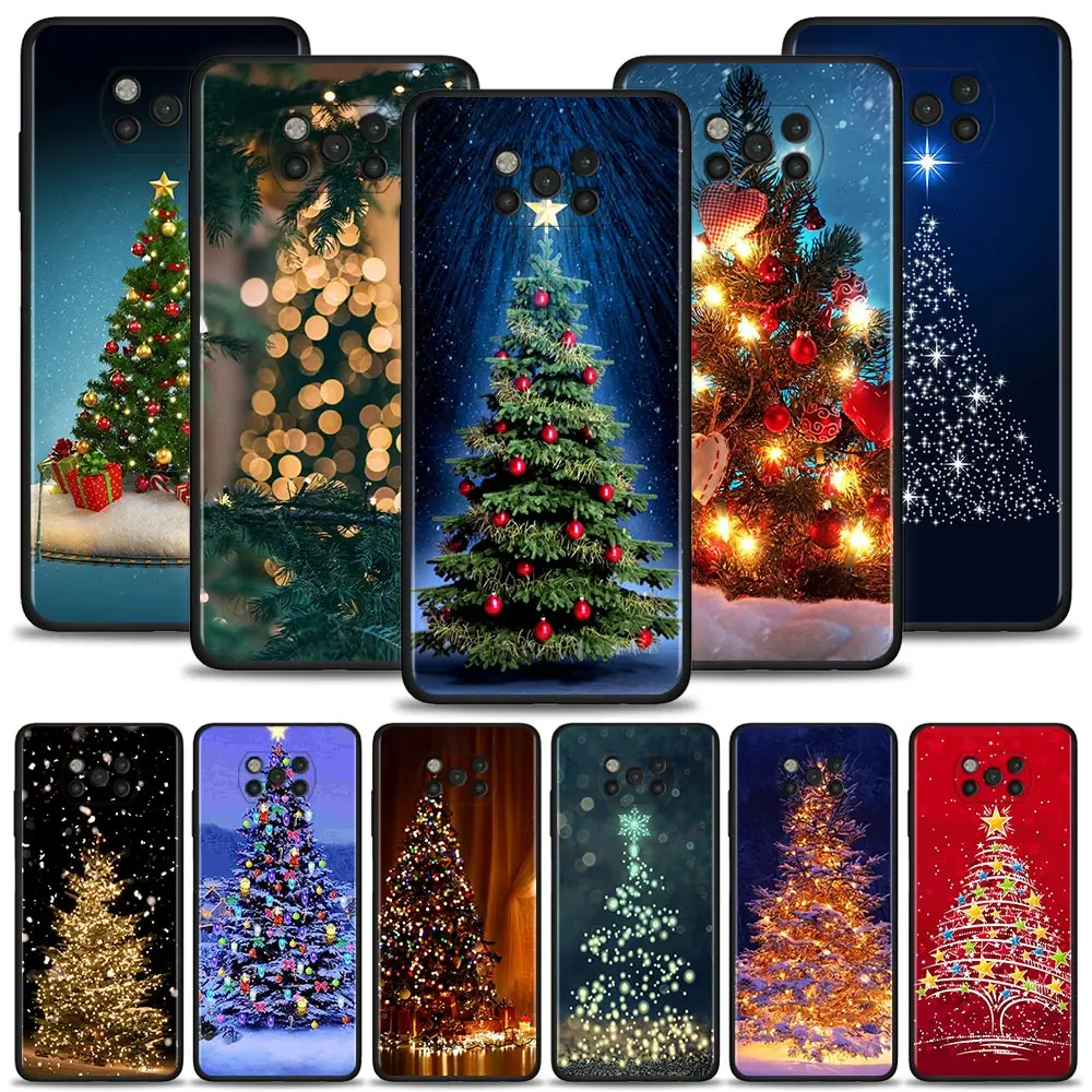 

Merry Christmas tree X-MAS Case For Xiaomi Poco X3 NFC X3 M3 Pro F3 GT F1 Cover for Mi Civi 11T 10T 10 Pro 11 Note 10 Lite 5G