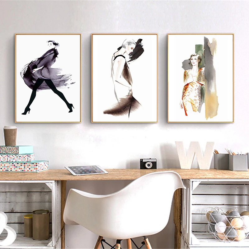 Модные красивые вечерние картины на холсте с изображением плакатов и принтов