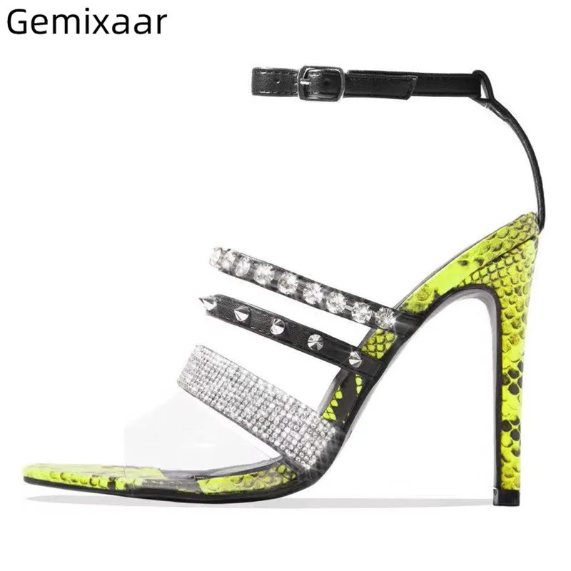 

Summer Hot Sexy Narrow Band Sandals Woman One Strap Decor Jewelry Ankle Wrap Ladies Sandalias High Gladiator Heel Woman Sandals