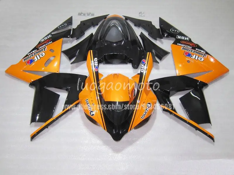 

100%Fit Injection For yellow black KAWASAKI ZX1000 C ZX 10 R 04 05 ZX10R 04 05 ZX1000C ZX 10R 2004 2005 OEM Fairing Kit