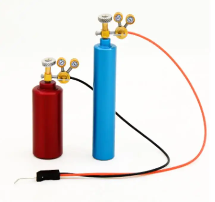 

2pcs Aluminum Alloy Oxygen Acetylene Bottle For 1/10 RC Crawler 1/14 Tamiya RC Truck TRX4 G500 TRX6 G63 Scania Axial SCX10 Y007