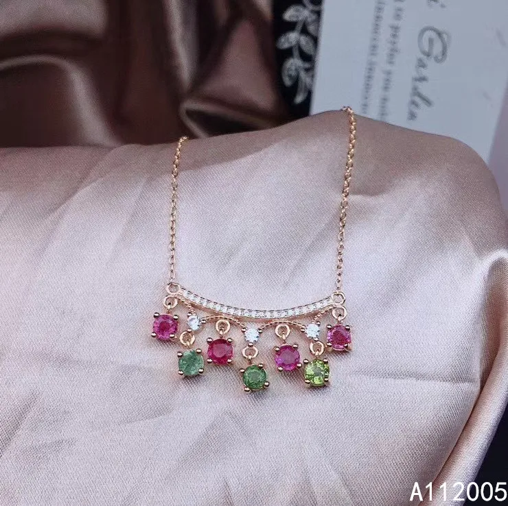 KJJEAXCMY Изящные Ювелирные изделия имитация серебра натуральный драгоценный камень