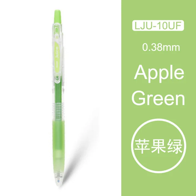 Apple Green 1 штука, Япония, одна ручка Pilot Juice, 0,38 мм, гелевая ручка, 24 цвета, для школы, офиса, канцелярские принадлежности, LJU-10UF - Цвет: Apple Green