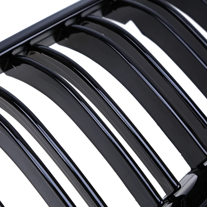 

POSSBAY Gloss Black Double Lines Kidney Grill Front Grille for BMW 3-Series E92 328xi/330d/330i/330xd Coupe 2010-2013 Facelift