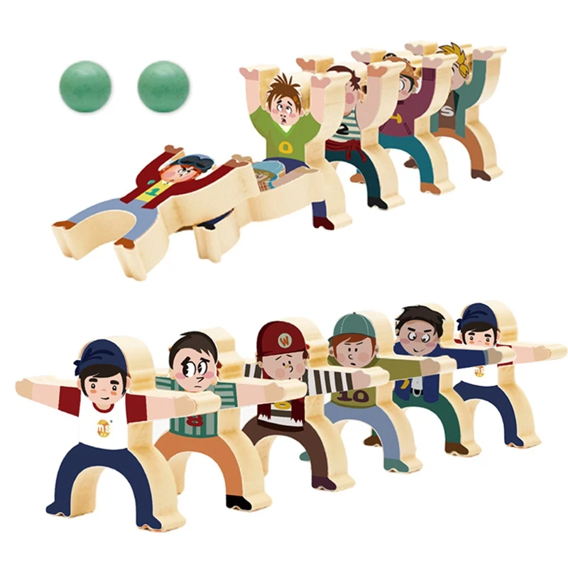 

Wooden Funny Characters Toys Balance Stacking High Building Blocks Games Toddlers Kids Educational Toys (14Pc)