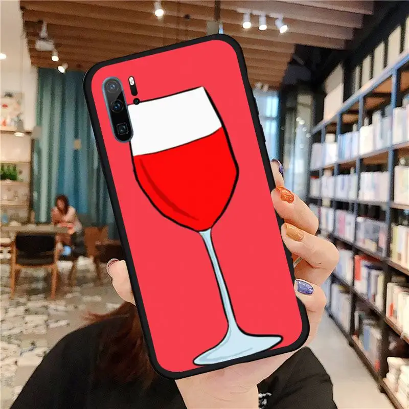 

Coffee Wine Cup Phone Case For Huawei honor Mate P 9 10 20 30 40 Pro 10i 7 8 a x Lite nova 5t Soft Silicone Shell Cover Funda