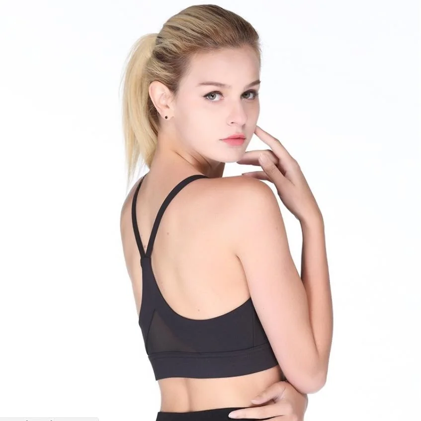 Женский сексуальный спортивный бюстгальтер однотонная майка без рукавов для