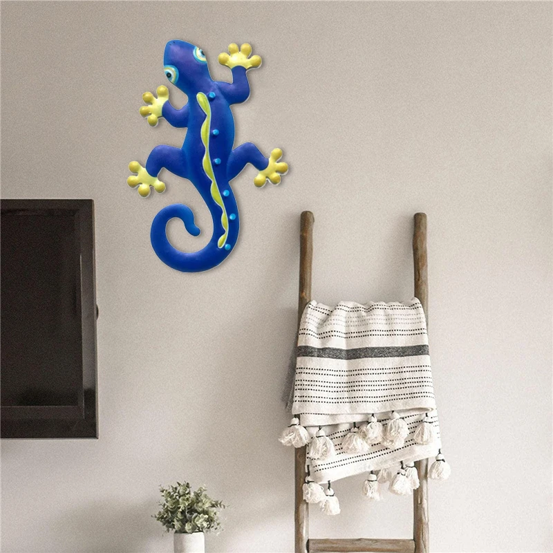 

Gecko Wall Art Decoration Lizard Art Wall Decorations Inspirational Ornaments Rustproof Iron Gecko Wall Decoration Home Decor