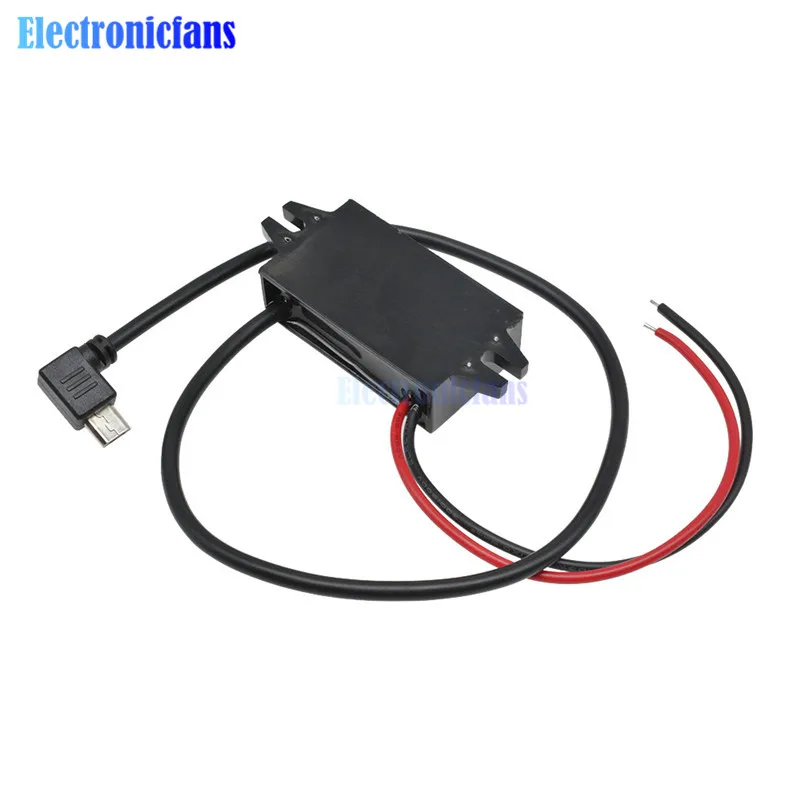 Водонепроницаемый DC-DC 12V to 5V 3A Micro USB преобразователь понижающий модуль питания DC/DC
