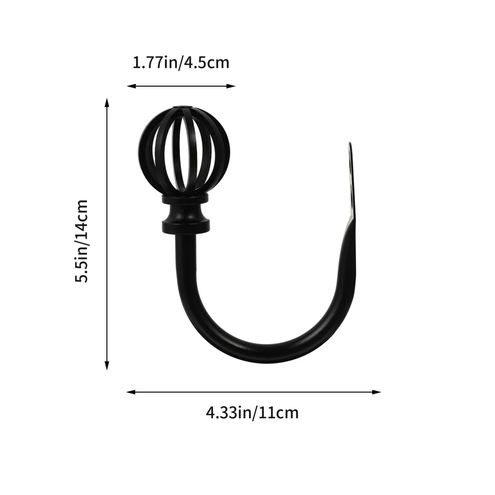 

2pcs Curtain Holdback Iron Curtain Tieback Curtain Hook Curtain Holder for Home
