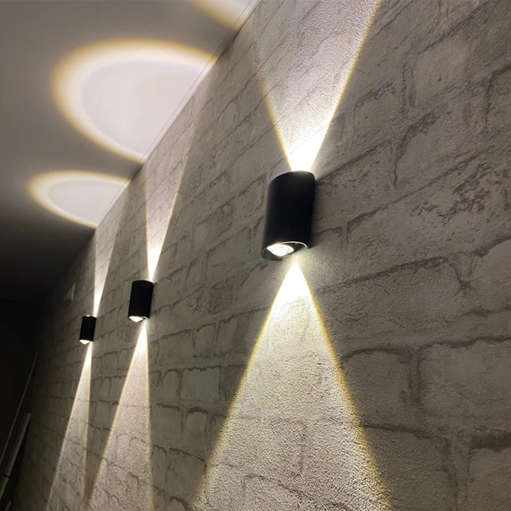 

IP65 LED Wall Lamp Outdoor Waterproof Garden Lighting Aluminum AC86-265 Indoor Bedroom Living Room Stairs Wall Light