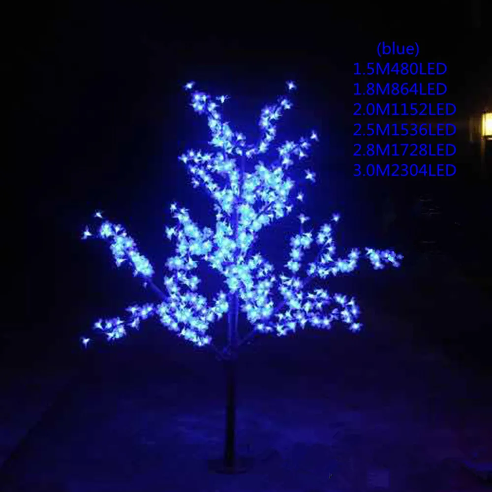 LED1.5m 3 0 м 110/220V Водонепроницаемый Рождественское дерево сакуры пейзаж теплый