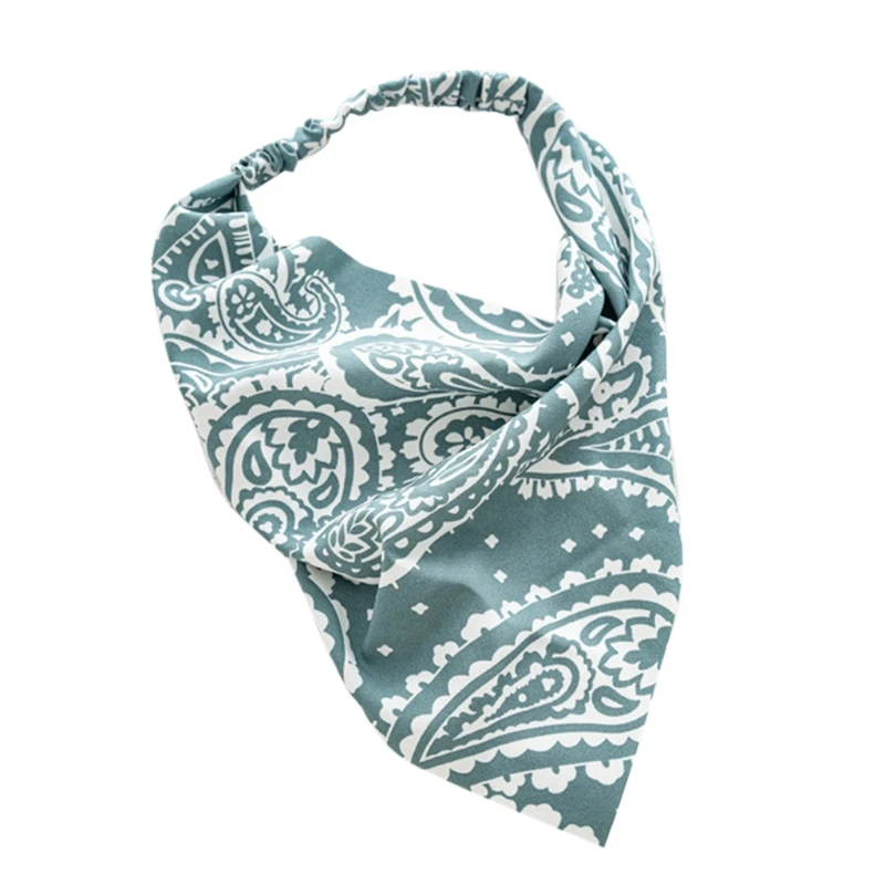 

Paisley Floral Print Hair Scarf Headband Boho Turban Bandana Triangle Kerchief Y3NE