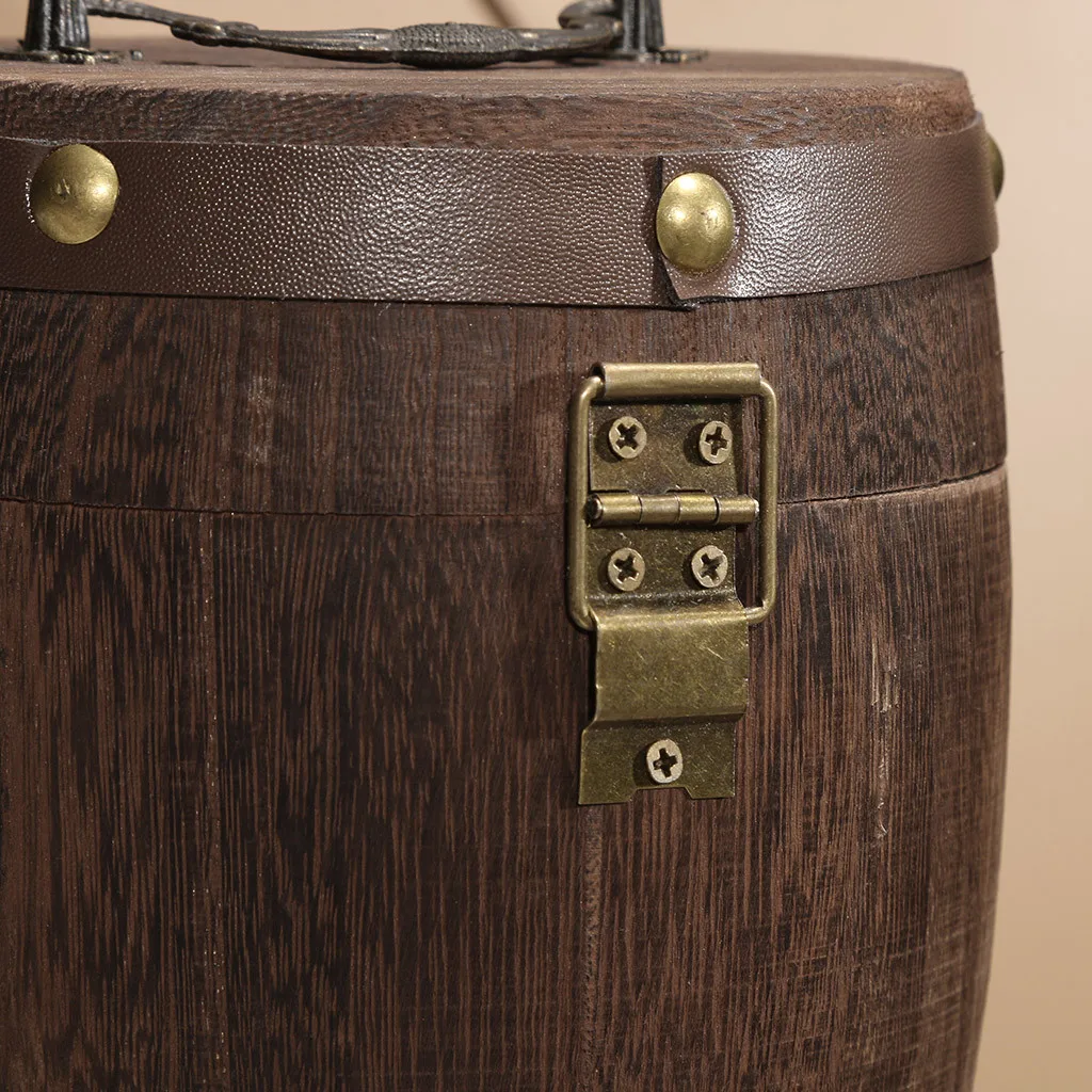 Новый мини контейнер для хранения деревянных бочек чайных листьев кухонных