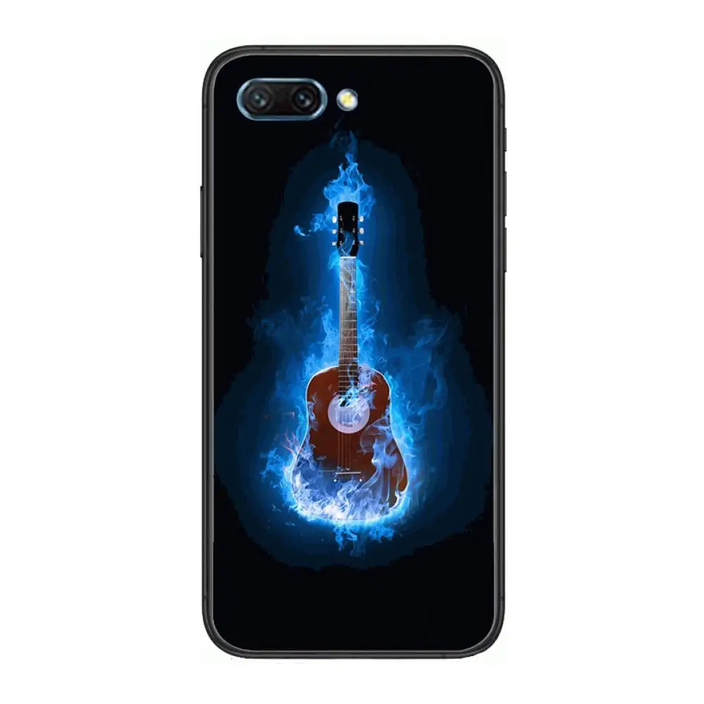 

Guitar wallpaper clear Phone Case For Huawei Honor 10 9 8 7 N Pro Lite A C RU Black Etui Coque Hoesjes comic fashion