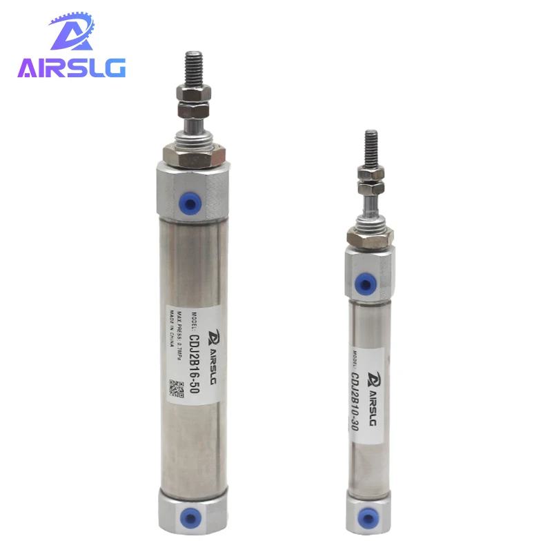 

CJ2B CJ2B10 CJ2B16 -5-10-15-20-25-30-35-40-45-50-75-100-125-150-175-200 Mini Pneumatic Cylinder Double Acting Single Rod