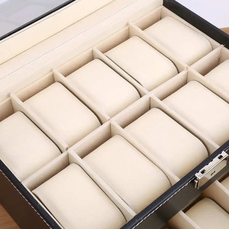 

20 Grid Watch Storage Box Leather Watch Box Display Case Box Jewelry Collection Storage Organizer Wristwatch Box organizer