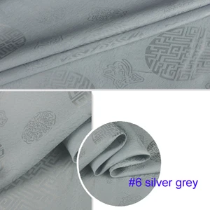 6 silver grey 100 см* 114 см Китайская традиционная жаккардовая парча шелковая хлопковая ткань Шармез - Цвет: 6 silver grey