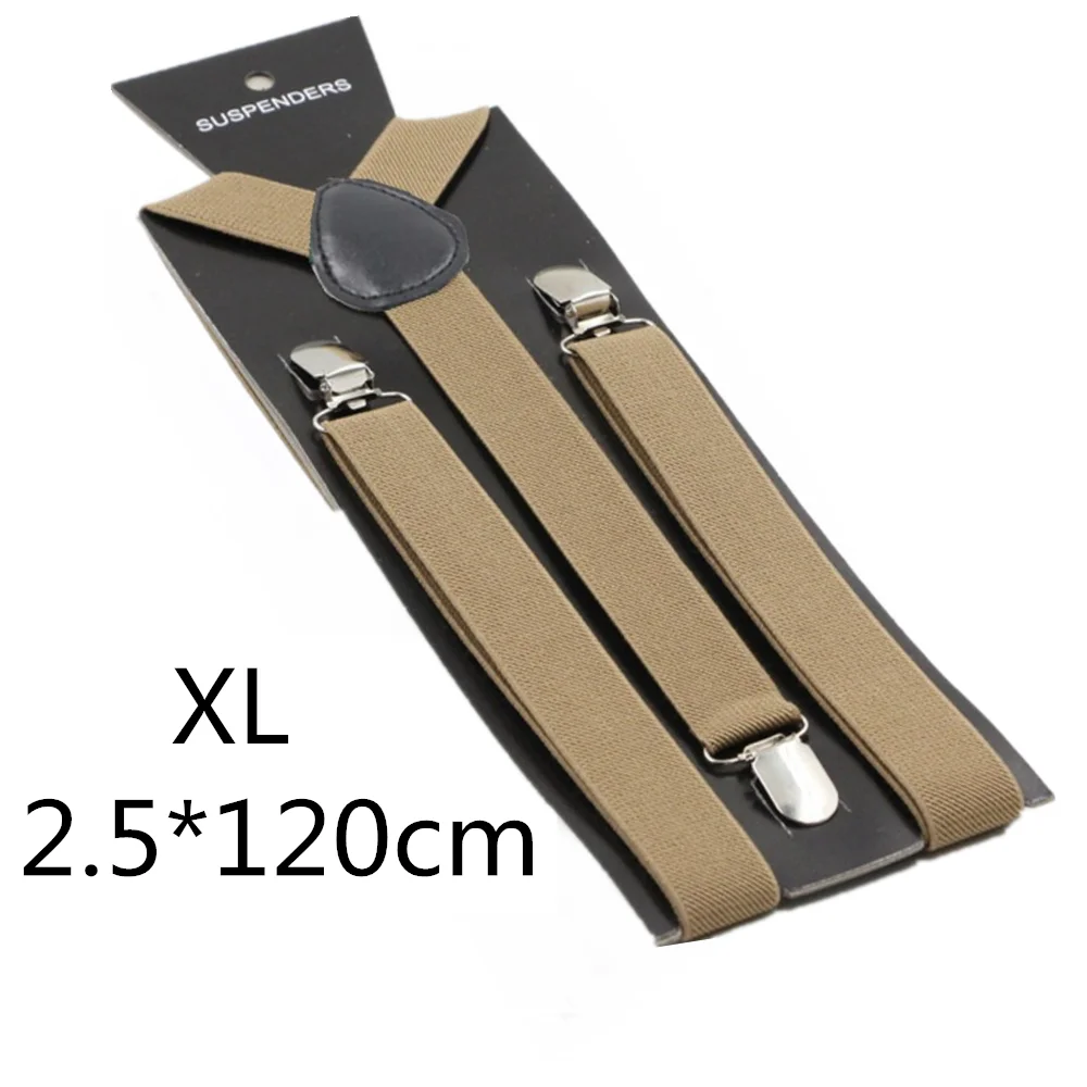 dark khaki-120cm Однотонные подтяжки унисекс для детей и взрослых, для мужчин, женщин, мальчиков и девочек, эластичные регулируемые детские аксессуары-скобы, 5 размеров, для родителей и детей - Цвет: dark khaki-120cm