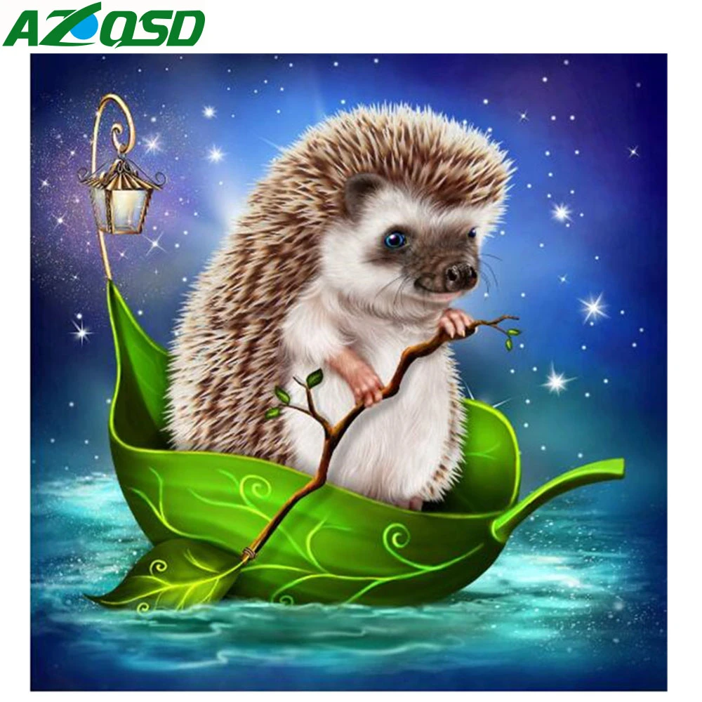 Алмазная вышивка AZQSD Ежик картина 5D сделай сам с животными крестиком из страз