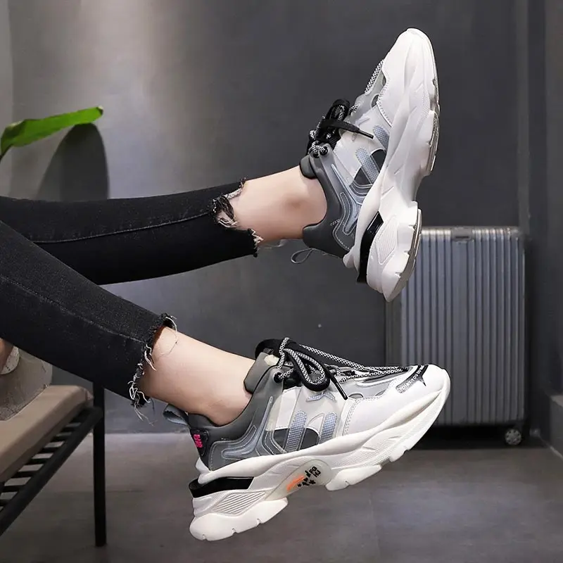 

Slip-Ons Sports Shoes Woman Trend White Sneakers Women 34-48 Sneakers Sport Woman Running Teniss Black Running Shoes Tennis