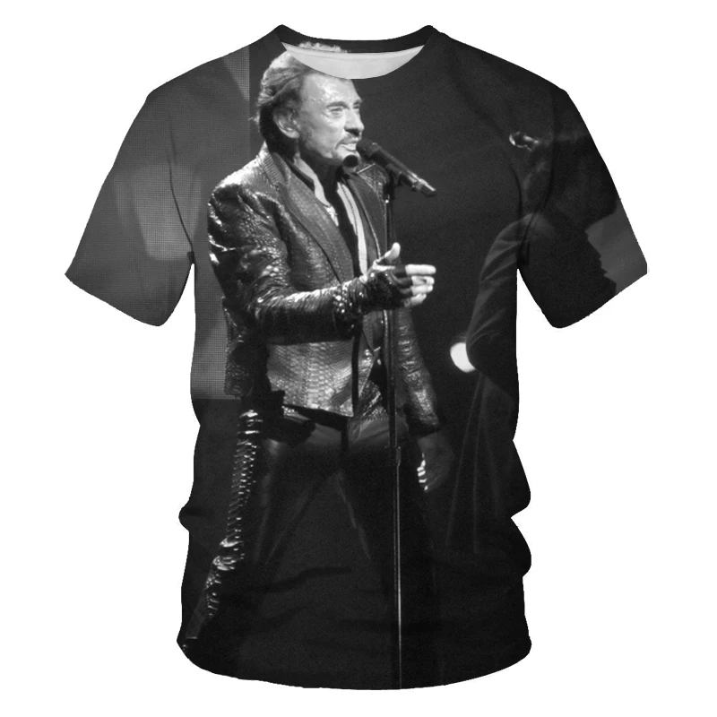 

Streetwear band rock personality dance oversized T-shirt summer men's and women's T-shirt O-neck short-sleeved 3D printing