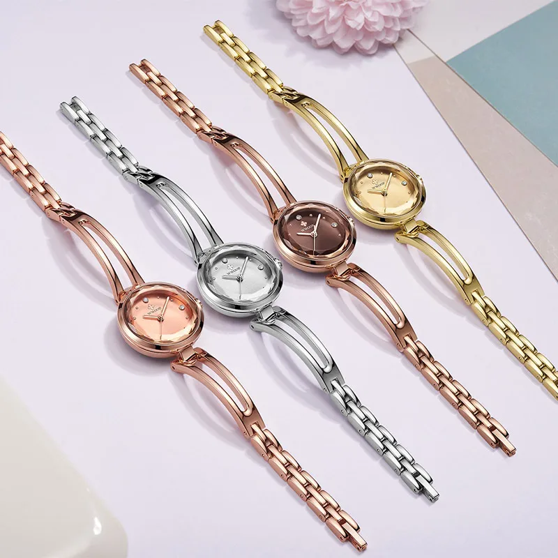 

WWOOR Women Bracelet Watch Luxury Diamond Gold Wrist Watch Women Waterproof Full Steel Quartz Clock Ladies Gift Relogio Feminino