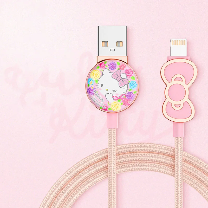 Оригинальный мультяшный кавайный Hello Kitty подходит для Iphone 12 13 Pro Max кабель передачи