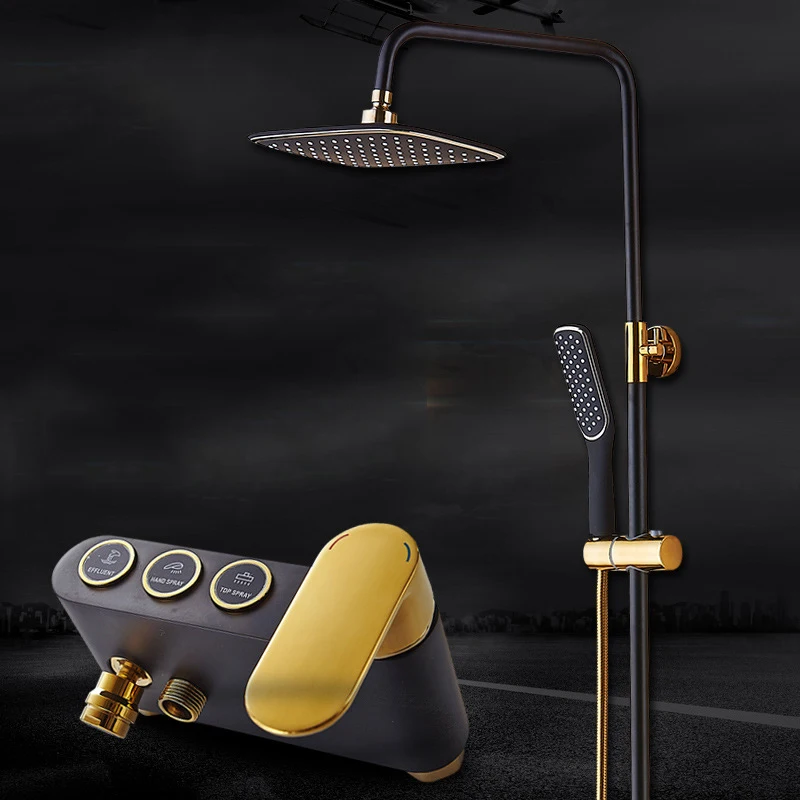 Набор для душа в туалете золотистый смеситель Бронзовый черный лучший подарок