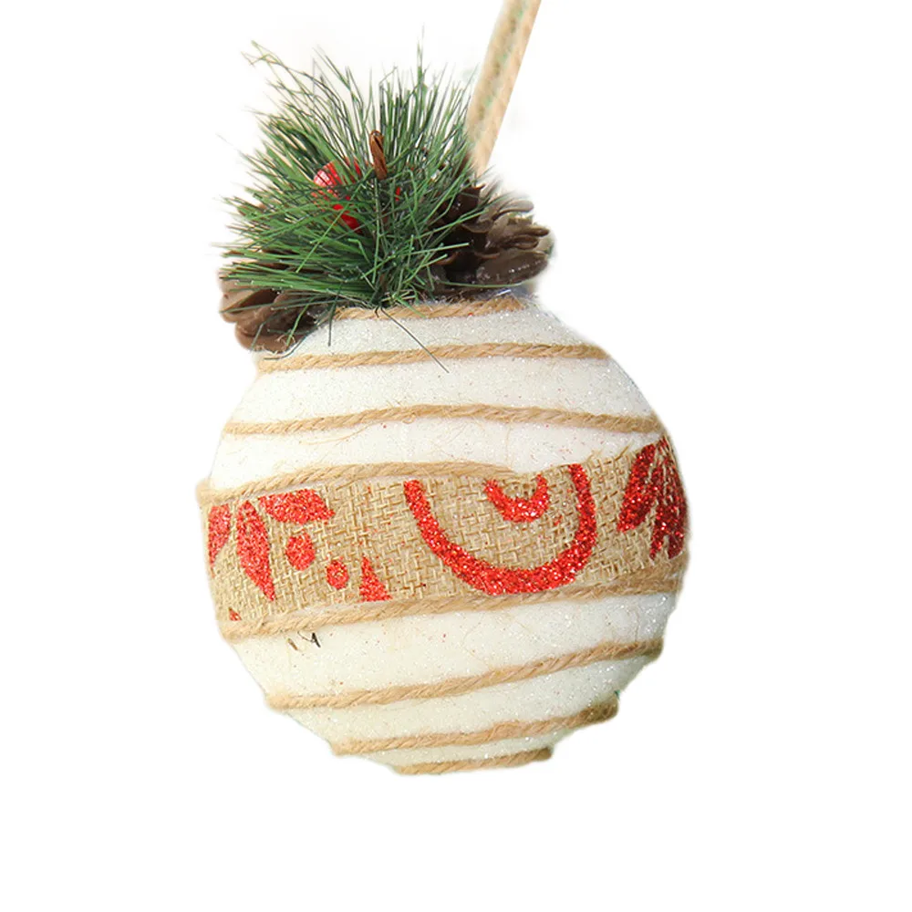 НОВАЯ РОЖДЕСТВЕНСКАЯ льняная вешалка для шариков рождественские безделушки