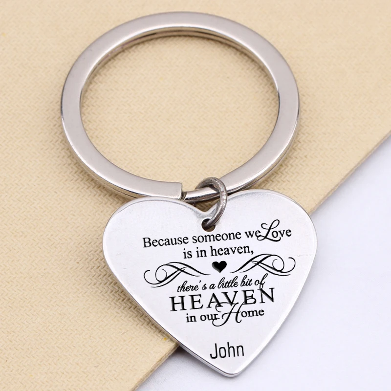 Персонализированный брелок с подвеской в виде сердца индивидуальный потому что