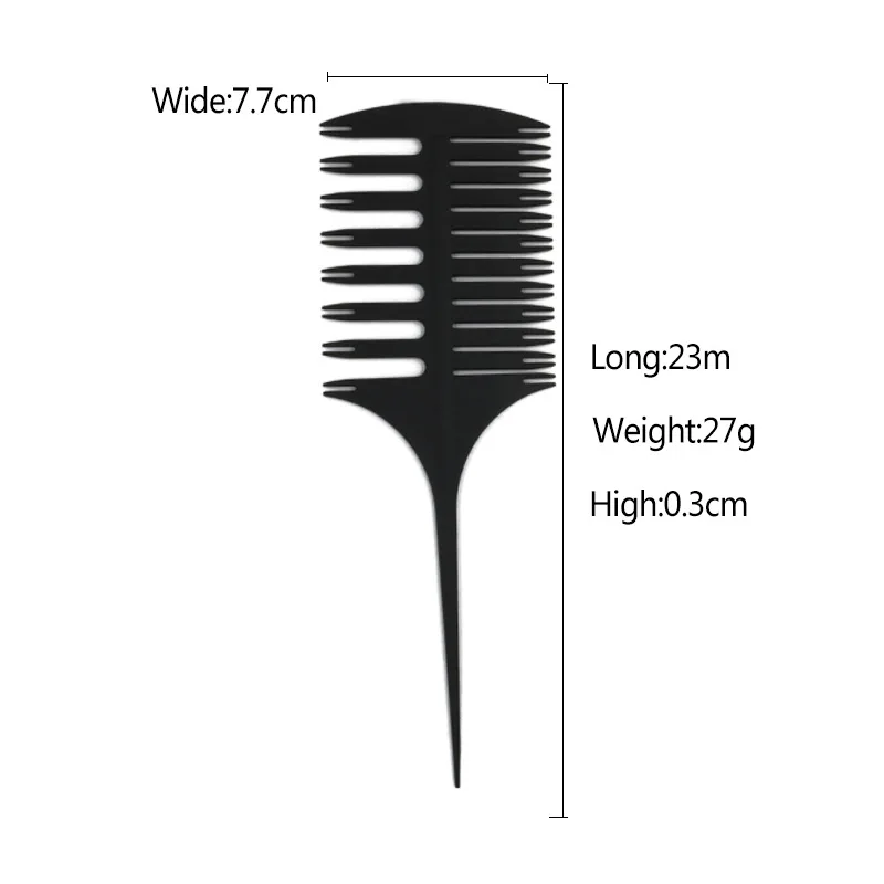 

Plastic Pointed Tail Fish Bone Comb Two-sided Multifunctional Hair Cutting Comb Highlight Weaving Comb Haircut Styling Supplies
