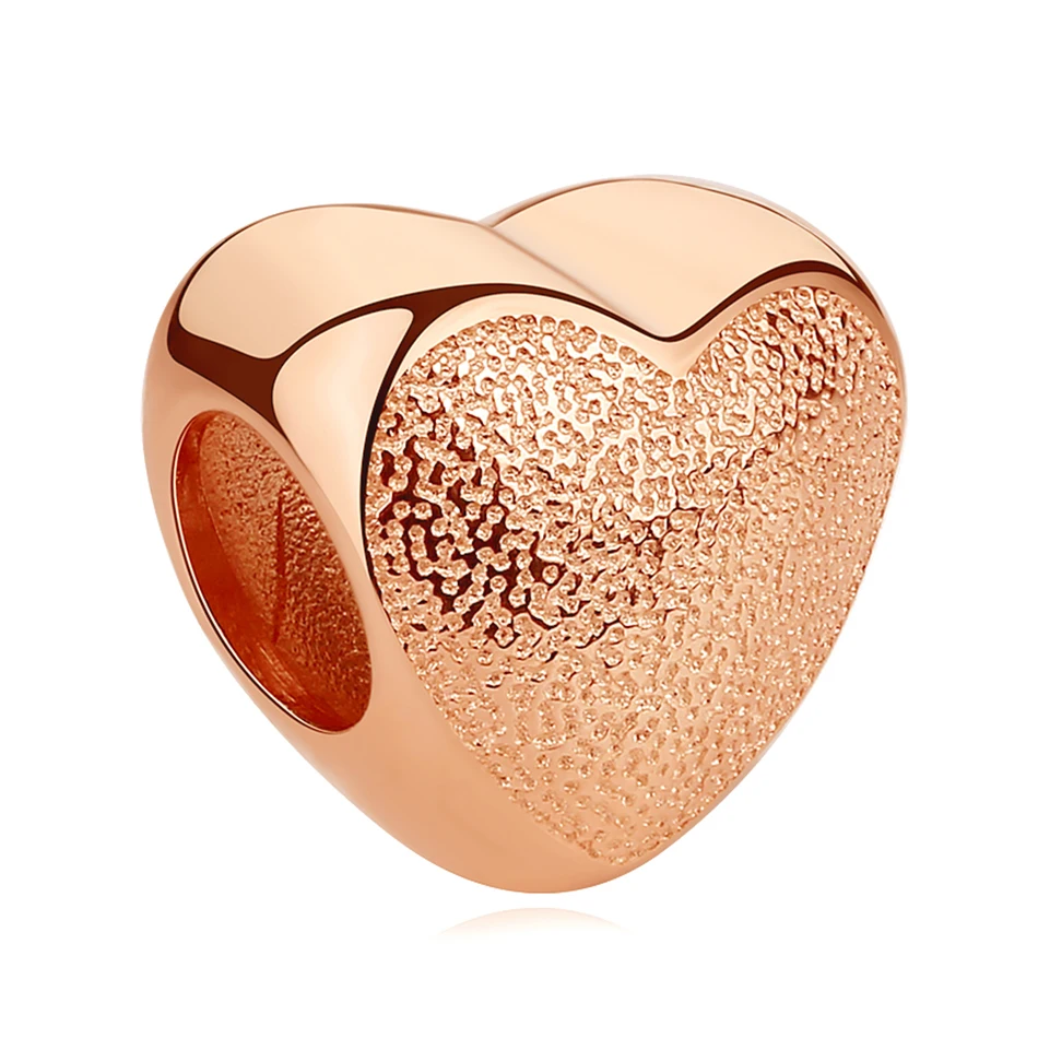 Реальные 925 пробы Серебряный Шарм Розовая бусина золото Божья коровка Семья