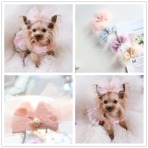 2020 милые трехмерные заколки с бантом для домашних животных, Шпилька для волос ручной работы, аксессуары для ухода за волосами