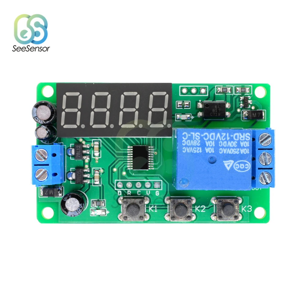 DC 12V LED Digital Time Delay Relay Trigger Timer Control Cycle Adjustable On Off Switch Module 4 Digit | Обустройство дома