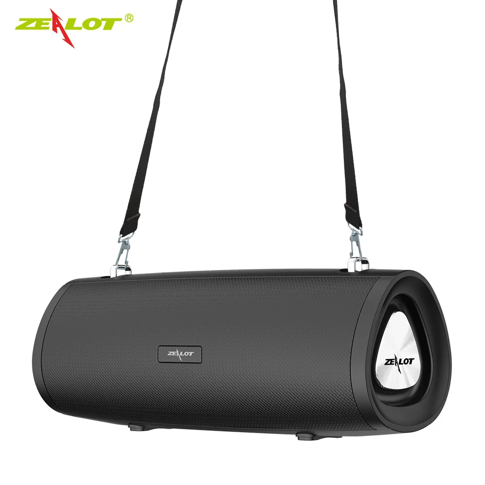 

ZEALOT S38 Hifi Portable Speaker Caiax De Som Bluetooth Subwoofer Boombox Wireless Speaker+Shoulder Strap Support TWS, TF, USB