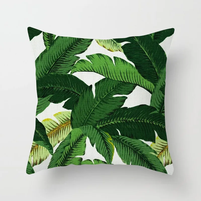 

Nordic Style Cushion Cover Tropical Leaf Pillowcase Home Living Room Decorative Pillow Sofa Car Pillowcase Cushions Pillowcover
