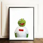 Kermit лягушка Декор детской комнаты Холст плакат современный настенный художественный принт картина Горячая Мода модульные картины Декор для дома комнаты