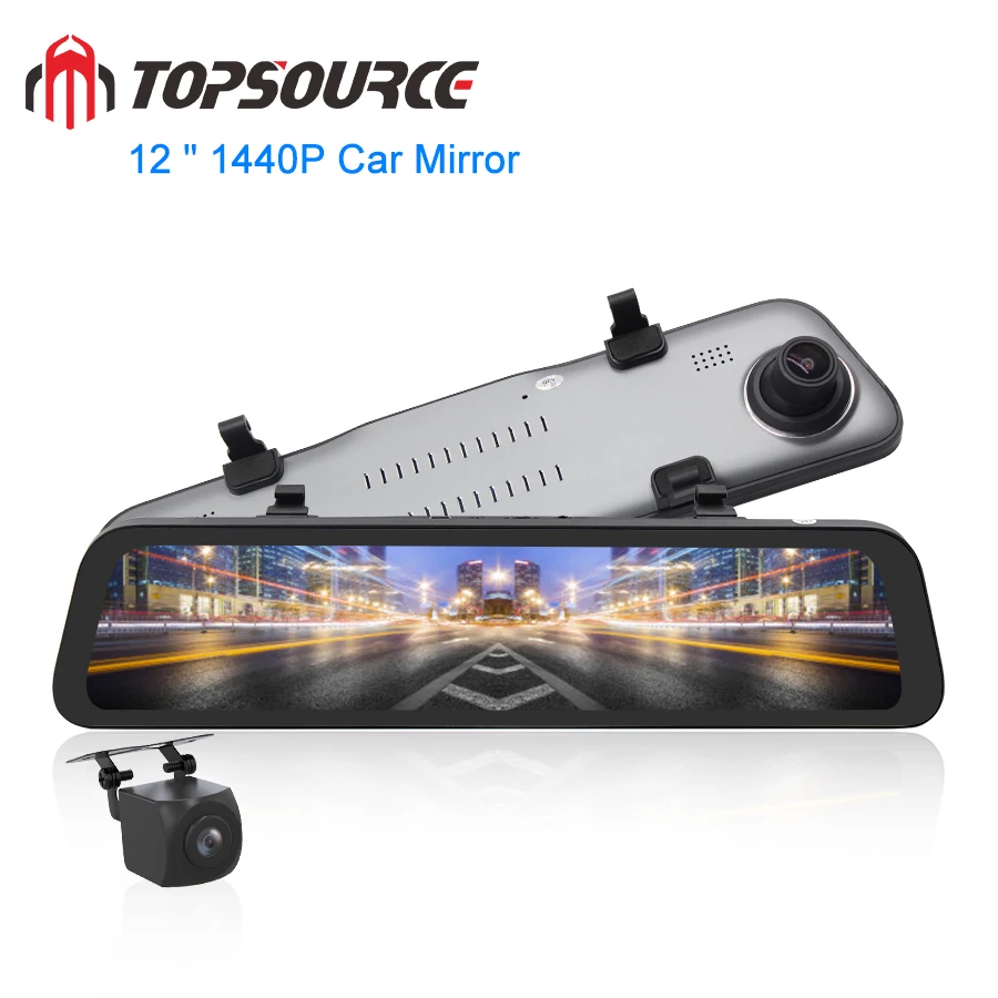 

Видеорегистратор TOPSOURCE 2K 1440P Super HD для Huawei Hisilicon CPU Sony 335, Автомобильный видеорегистратор, видеорегистратор, зеркало заднего вида, ночное виден...